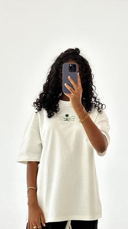 تيشيرت اليوم الوطني أبيض over size
