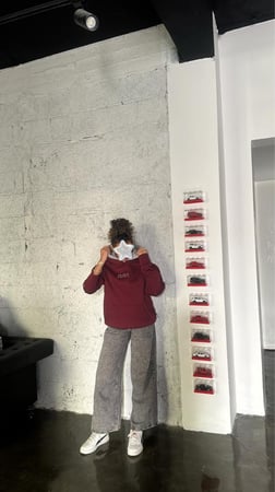 Red hodie double cap