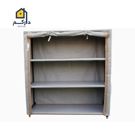 دولاب تخزين متنقل كبير PVC - رمادي