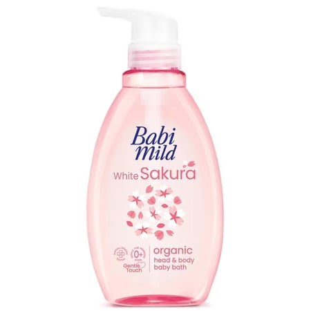 BABI MILD شامبو استحمام للاطفال برائحة الساكورا البيضاء 380 مل