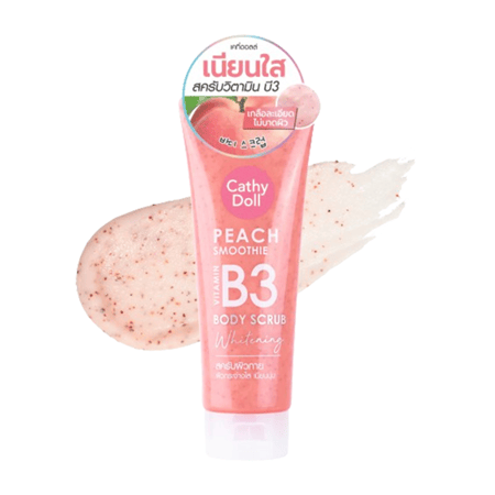 كاثي دول مقشر الجسم بخلاصة الخوخ وفيتامين B3 لتفتيح وتنعيم البشرة