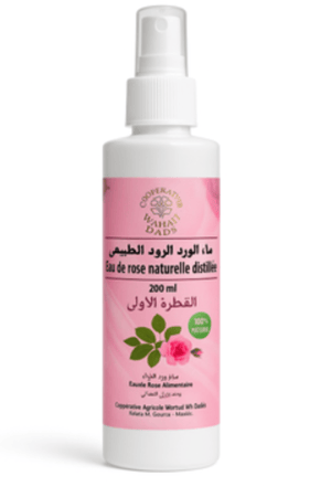 ماء الورد الطبيعي المقطر – القطفة الأولى 200ml المغربي
