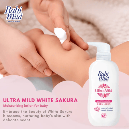 لوشن الأطفال من بابي ميلد ألترا ميلد وايت ساكورا 400 مل التايلاندي