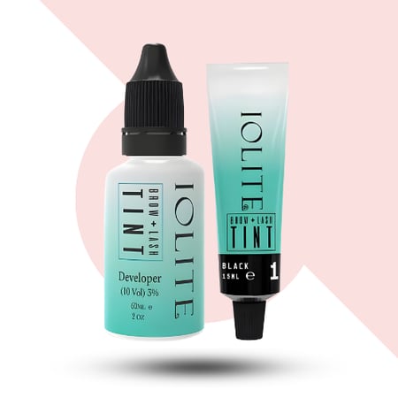 صبغة رموش و حواجب باللون الاسود والبني والبني الفاتح من شركة iolite