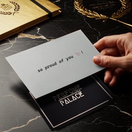 بطاقة إهداء مع عبارة " So proud of you"