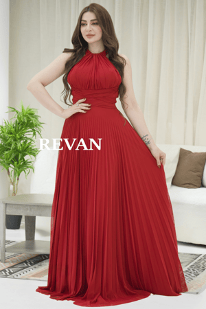 فستان خناقي تل أرجواني بضهر مكشوف