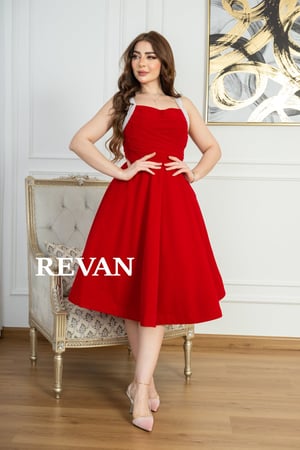 فستان شمواه احمر علاقي لول