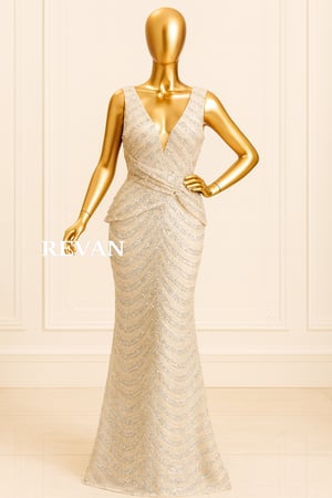 فستان سهرة فاخر بتطريز لامع من ريڤــان