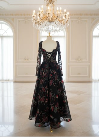 فستان سهرة لؤلؤة الرياض