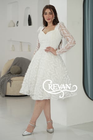 فستان ميد سكري ريش