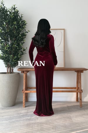 فستان مخملي فخامة ملكية للسهرات