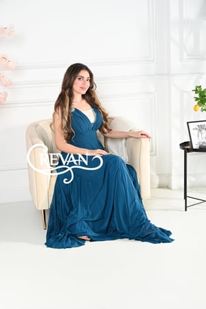 فستان سهره تل طويل