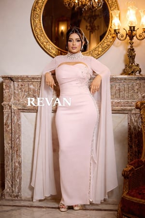 فستان سهرة ملكي مكون من قطعتين