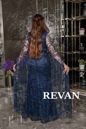 فستان سهرة تل مطرز