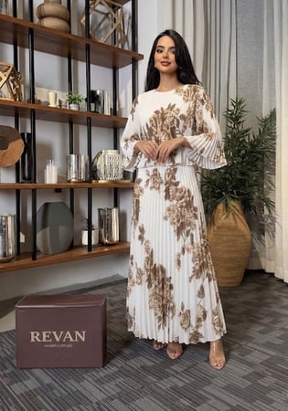 فستان عيد مورد أناقة عصرية من ريڤــان