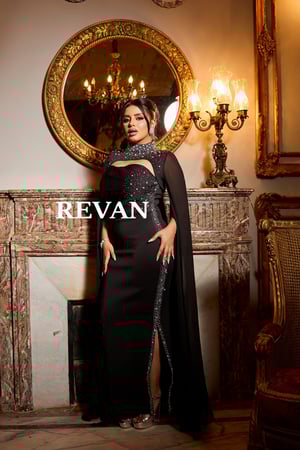 فستان سهرة ملكي مكون من قطعتين