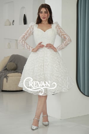 فستان ميد سكري ريش