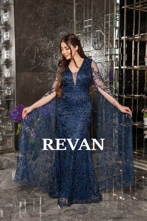 فستان سهرة تل مطرز