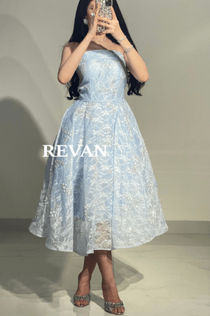 فستان سهرة حكاية الورد