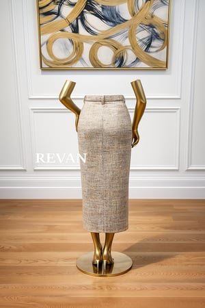 تنورة ميدي أناقة كلاسيكية من ريڤــان