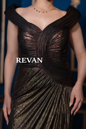 فستان سهرة ليزر لامعه