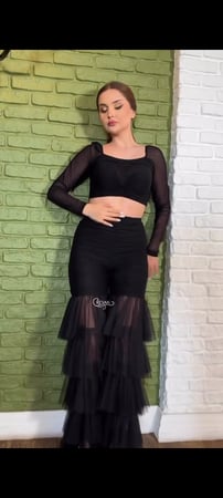 طقم تل بلوزه اكمام