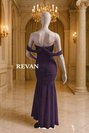 فستان سهرة فاخر من ريفان بقصة أوف شولدر