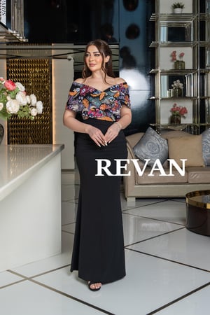 فستان سهر Off-Shoulder، أنيق بتصميم عصري من Revan