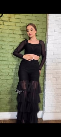 طقم تل بلوزه اكمام