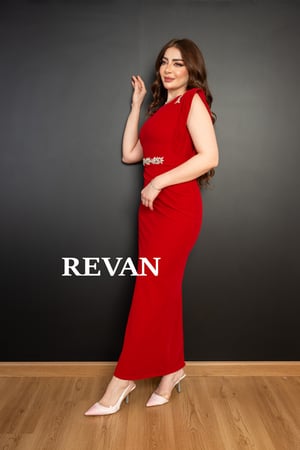 فستان شمواه كت طويل كريستال