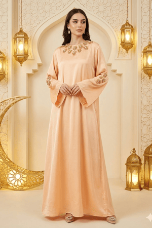 جلابية رمضانية مطرزة بتفاصيل أنيقة من ريڤــان