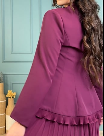 فستان عيد طويل قطعتين مطرز أناقة كلاسيكية راقية من ريڤــان