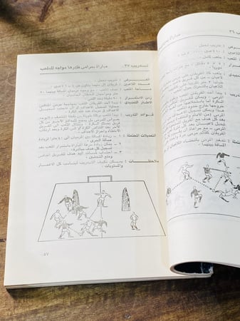 من نوادر الكتب كتاب بعنوان التدريبات الحديثة في كرة القدم عام ١٩٨٧م