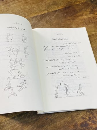 من البنود المميزة؛ كتاب بعنوان كرة القدم؛ مؤرخ بإهداء عام ١٩٩٤م