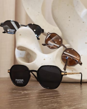 نظارة شمسية فاخرة بعدسات Blue Raised عاكسة باللون الأزرق تحمي من أشعة