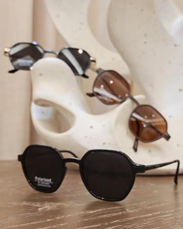 نظارة شمسية فاخرة بعدسات Blue Raised عاكسة باللون الأزرق تحمي من أشعة