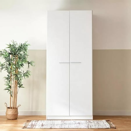 خزانة ملابس ببابينو 4 رفوف لون ابيض من فورنِليا