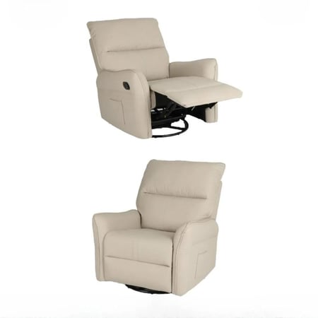 كرسي استرخاء مارشيلا دوار قابل للطي - بيج