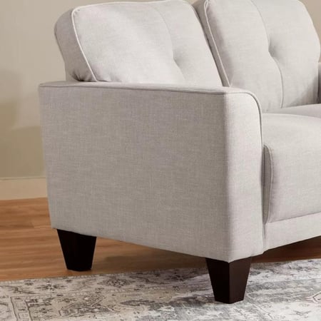 كنبة بورتوفينو  3 مقاعد قماش لون بيج بارجل بلاستيك ميتن