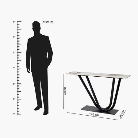 طاولة كونسول من الحجر الملبد من هوبر
