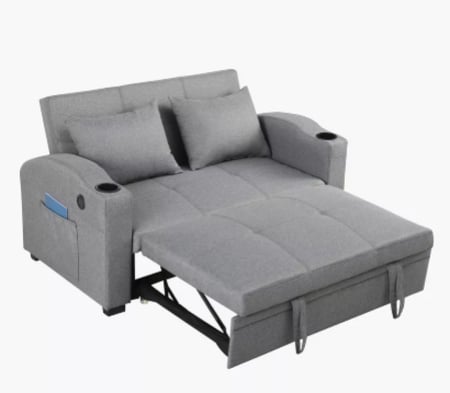 كنبة سرير ثنائية مع 2 حامل أكواب ومنفذ يو إس بي من مورجان