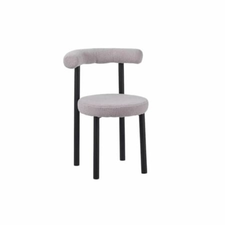 كرسي طاولة طعام ابيلا رمادي واسود مقاس 58x45x50 سم