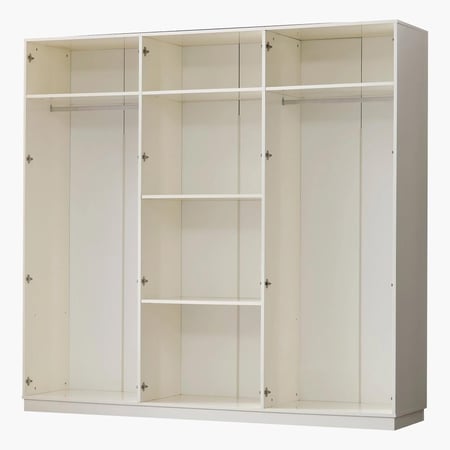 دولاب ملابس سوهـو خشب 6 أبواب مع مرايا مقاس 210x55x220 سم