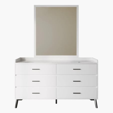 طاولة تزيين ماستر 6 أدراج بسطح من الحجر الملبد من مارويل