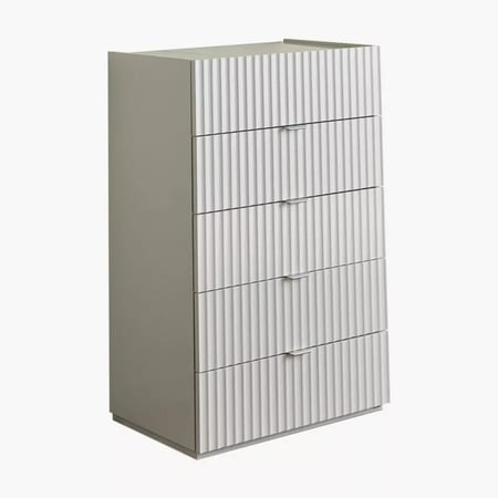 وحدة تخزين جانبية 5 أدراج بسطح من الأحجار الملبد لون أبيض من آركتيك