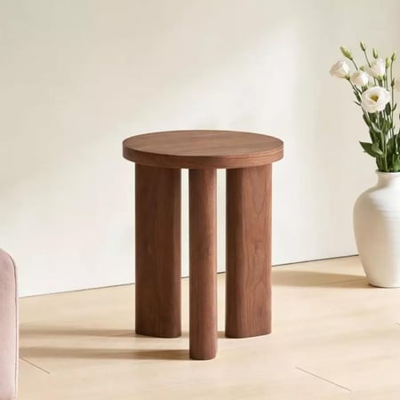 طقم طاولة شاي مارزيلا مقعدين قماش بيج بارجل معدن بني مع طاولة من ألواح ليفية متوسطة الكثافة