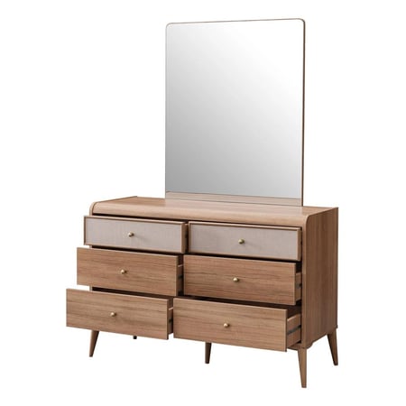 طقم غرفة نوم كينج 6 قطع من لوريتا - 180x200 سم