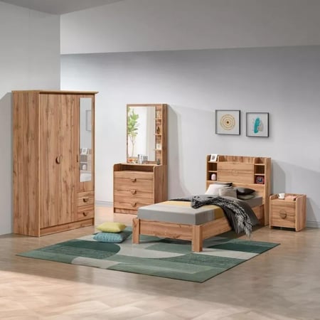 خزانة ملابس بـ 3 أبواب ودرجين ومرآة من تيرنوڤيا