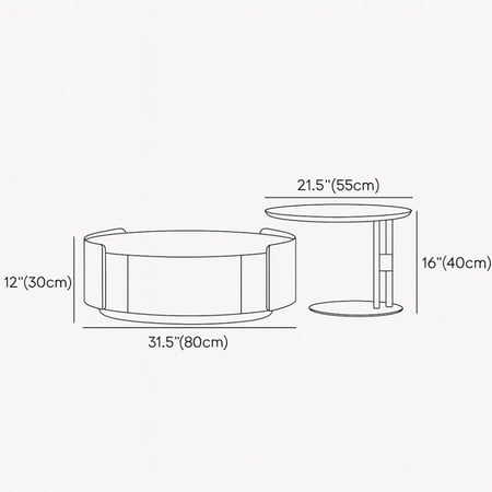 طقم طاولات فاخر بتصميم عصري يجمع بين الجلد والمعدن بلمسة راقية وأنيقة. - من غراتسييلا