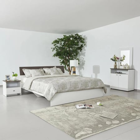 طقم غرفة نوم كينج 5 قطع من ريفا - 200x180 سم